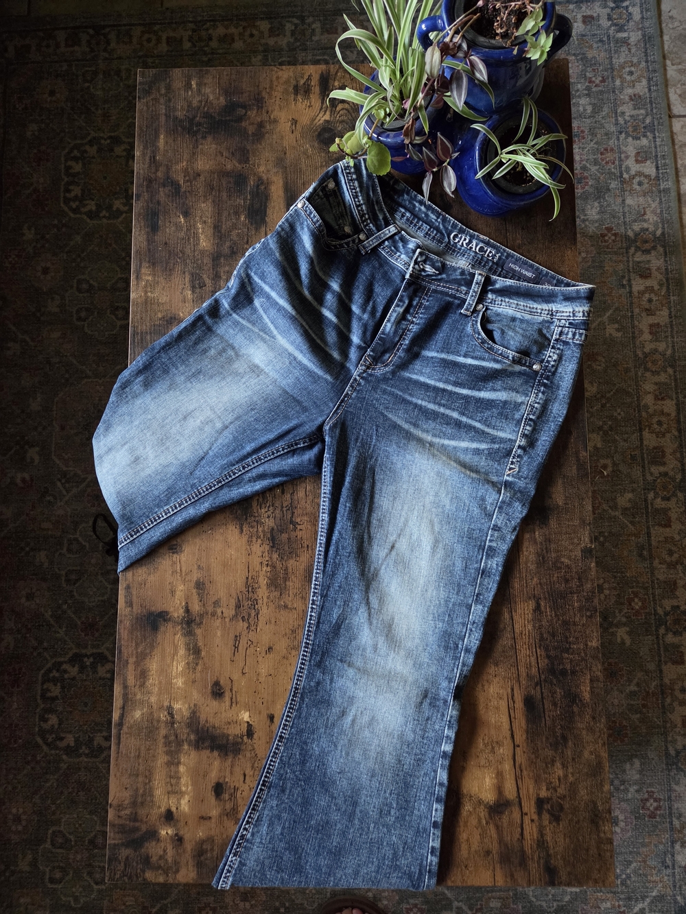 Grace in LA Men’s Blue Washed Jeans